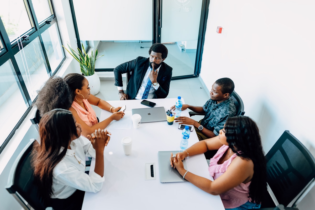 African executives in a strategy meeting